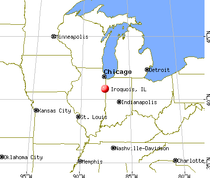 Iroquois, Illinois map