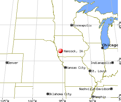 Hancock, Iowa map