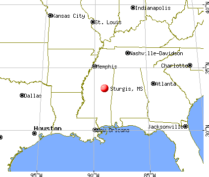 Sturgis, Mississippi map