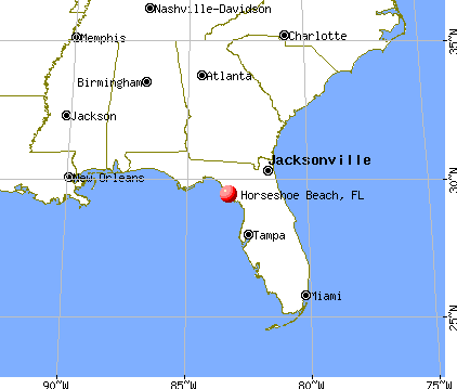 Horseshoe Beach, Florida map