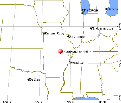 Koshkonong, Missouri map