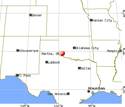 Martha, Oklahoma map
