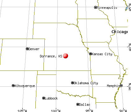 Dorrance, Kansas map