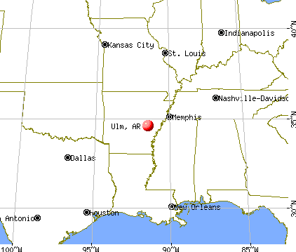 Ulm, Arkansas map