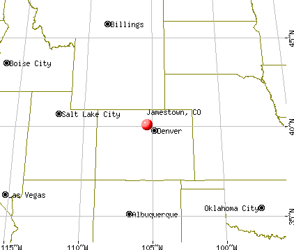 Jamestown, Colorado map