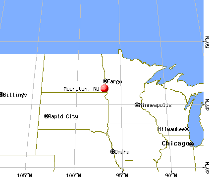 Mooreton, North Dakota map