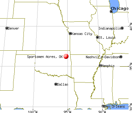 Sportsmen Acres, Oklahoma map