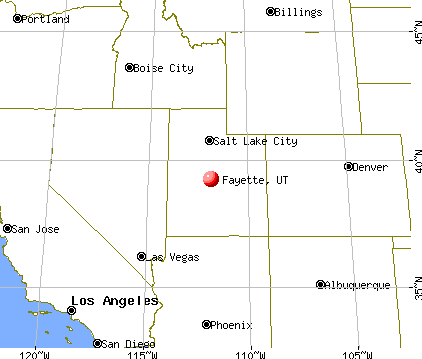 Fayette, Utah map