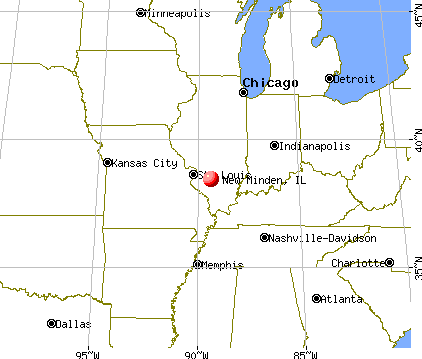 New Minden, Illinois map