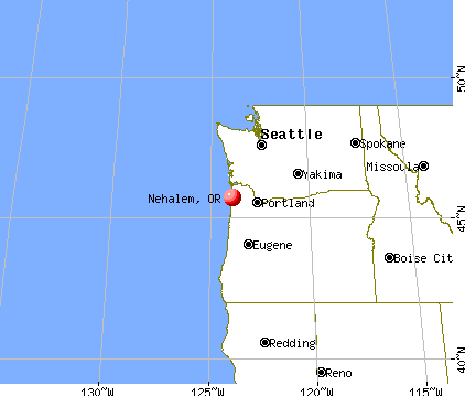 Nehalem, Oregon map