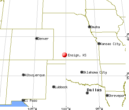 Ensign, Kansas map
