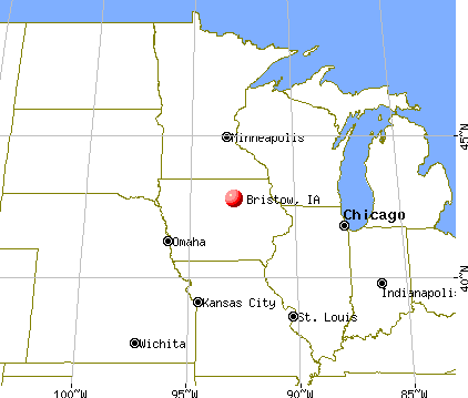 Bristow, Iowa map