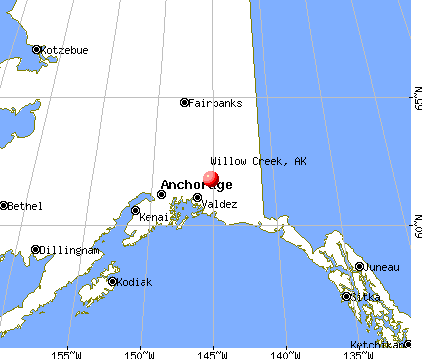 Willow Creek, Alaska map