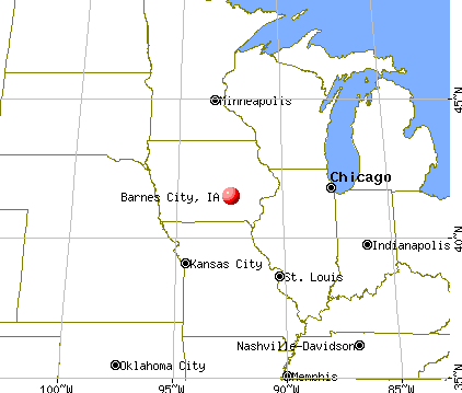 Barnes City, Iowa map