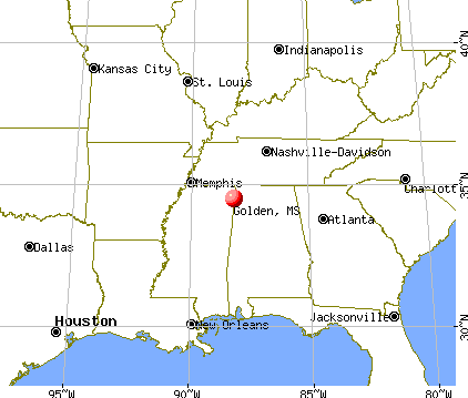 Golden, Mississippi map