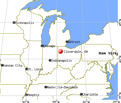 Cloverdale, Ohio map