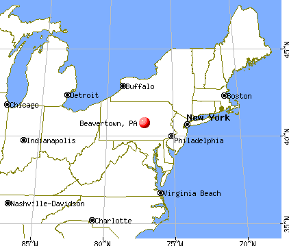 Beavertown, Pennsylvania map