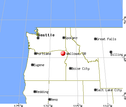 Wallowa, Oregon map