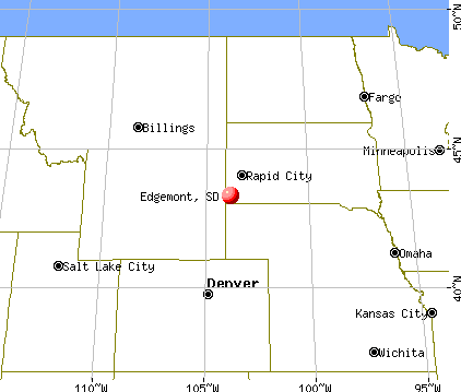Edgemont, South Dakota map