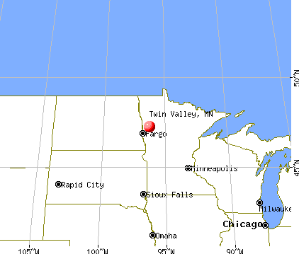 Twin Valley, Minnesota map