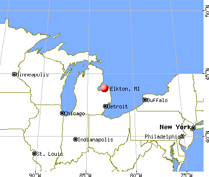 Elkton, Michigan map