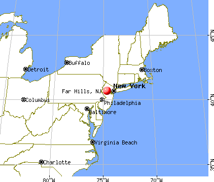 Far Hills, New Jersey map