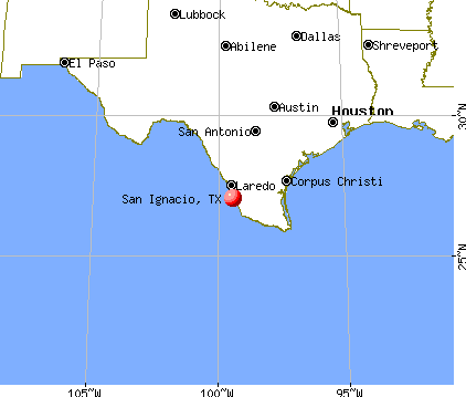 San Ignacio, Texas map
