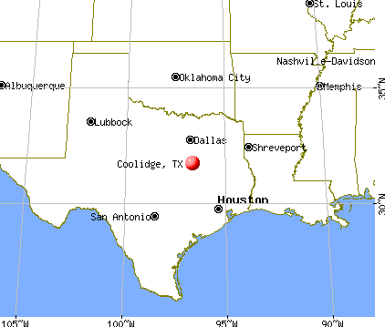 Coolidge, Texas map