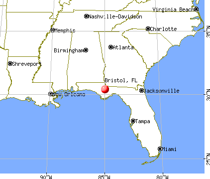 Bristol, Florida map