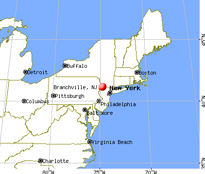 Branchville, New Jersey map