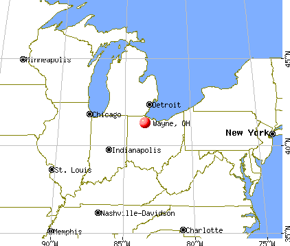 Wayne, Ohio map