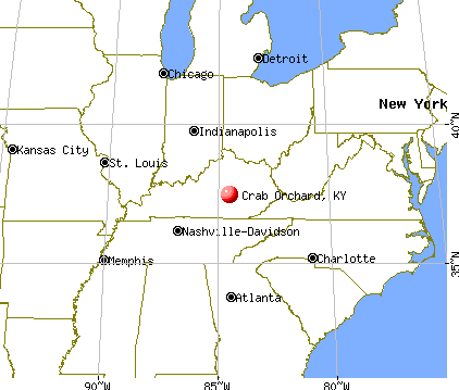 Crab Orchard, Kentucky map