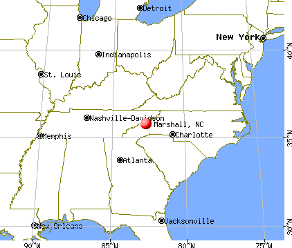 Marshall, North Carolina map