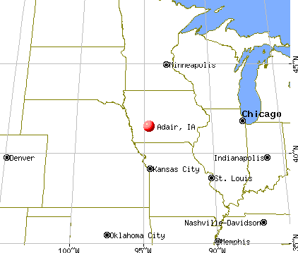 Adair, Iowa map