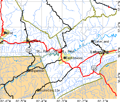 St. Paul, VA map