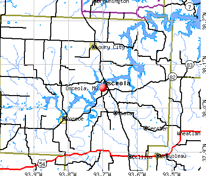 Osceola, MO map