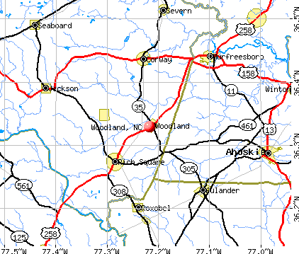 Woodland, NC map