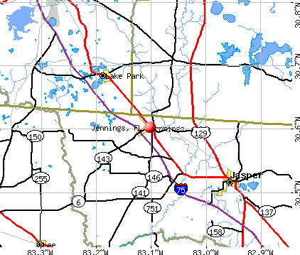 Jennings, FL map