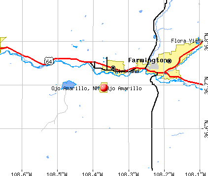 Ojo Amarillo, NM map