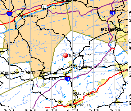 Ringtown, PA map