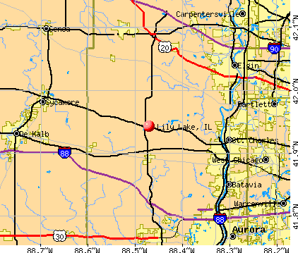 Lily Lake, IL map