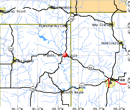 Argyle, WI map