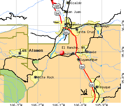 El Rancho, NM map