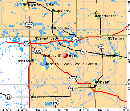 Onsted, MI map
