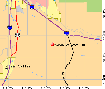 Corona de Tucson, AZ map