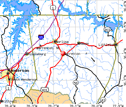 Warrenton, NC map