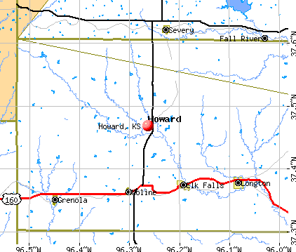 Howard, KS map