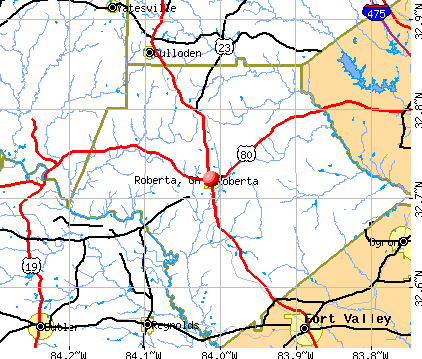 Roberta, GA map