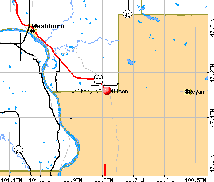 Wilton, ND map