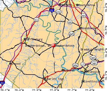 Shepherdstown, WV map